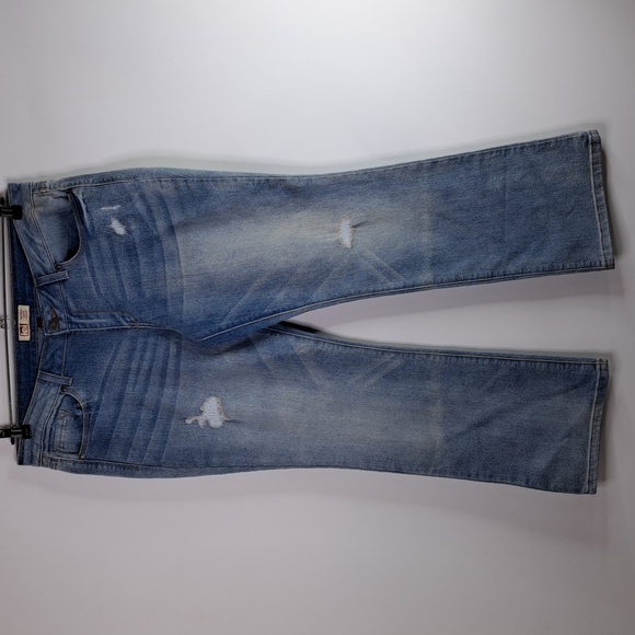 l.e.i. Ashley Low Rise Slim Boot Distressed Lite Blue Jeans Junior Size 17 Short - Picture 8 of 17